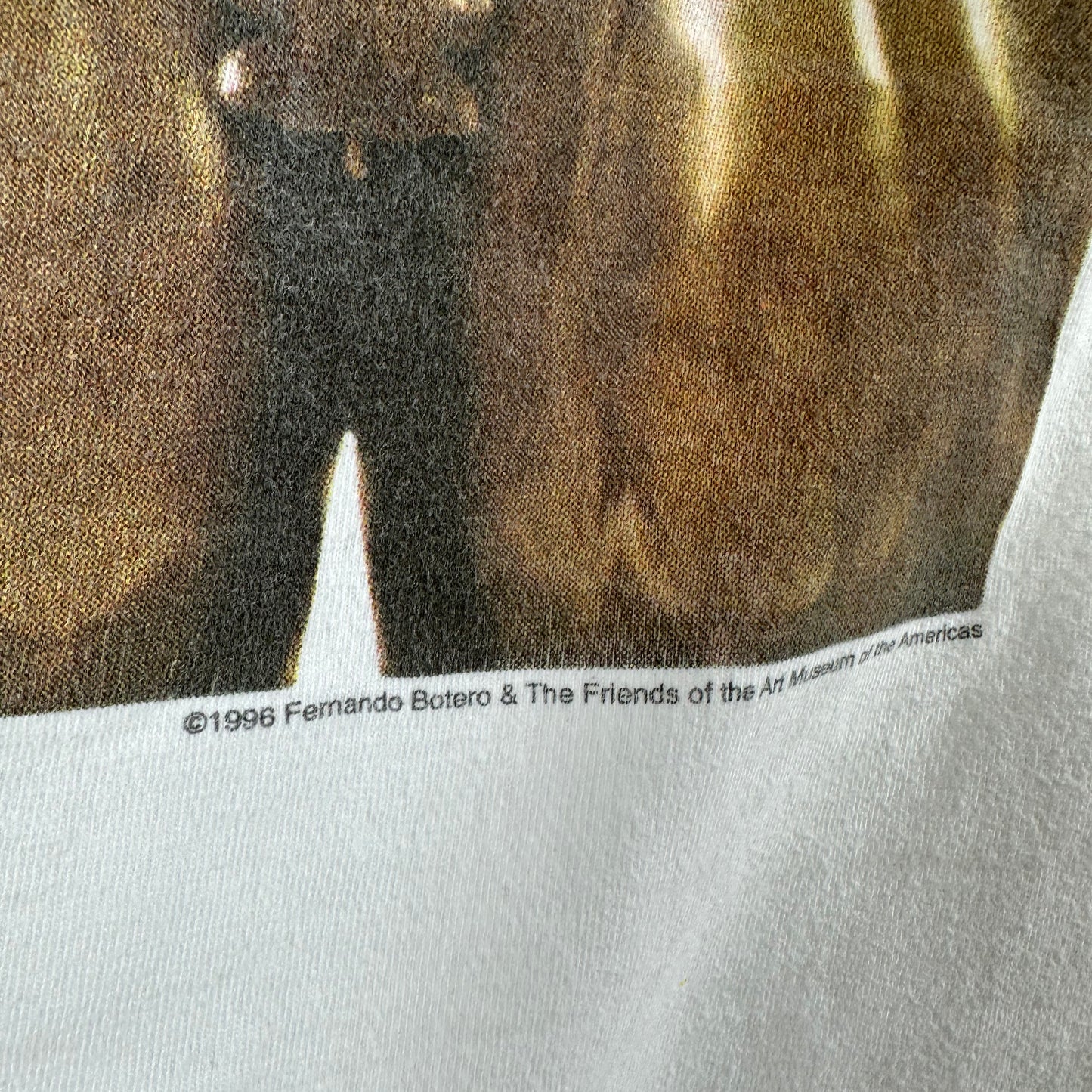 Vintage 1996 Fernando Botero Art Museum of the Americas Single Stitch T-Shirt