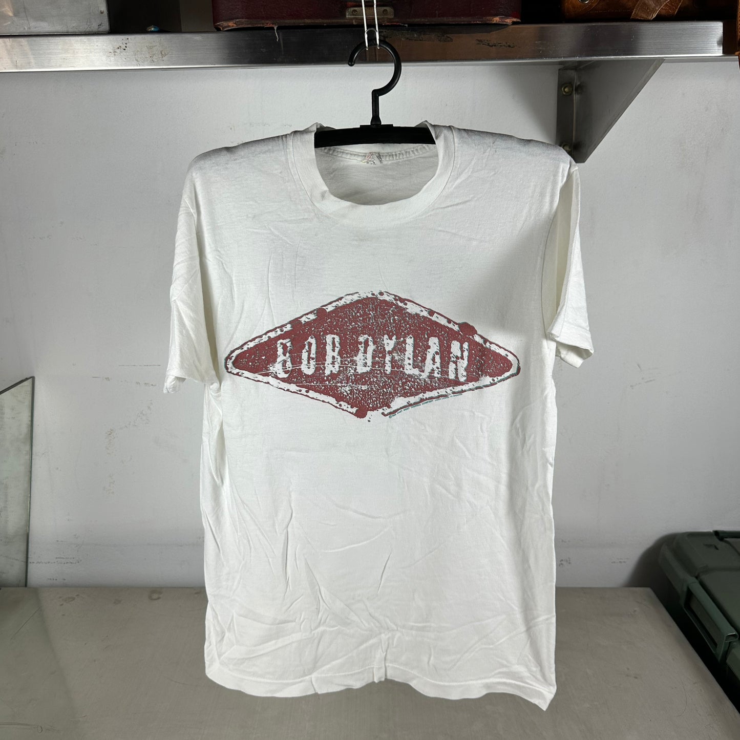 Vintage 1989 Bob Dylan Singer Double Sided Graphic Single Stitch T-Shirt
