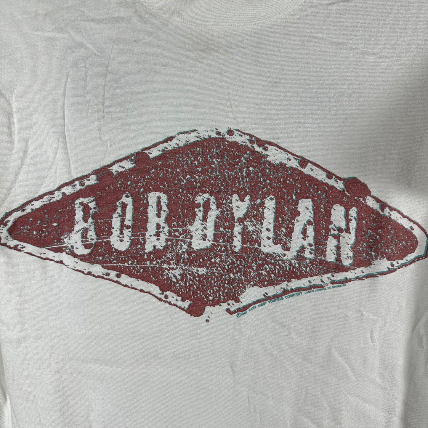 Vintage 1989 Bob Dylan Singer Double Sided Graphic Single Stitch T-Shirt