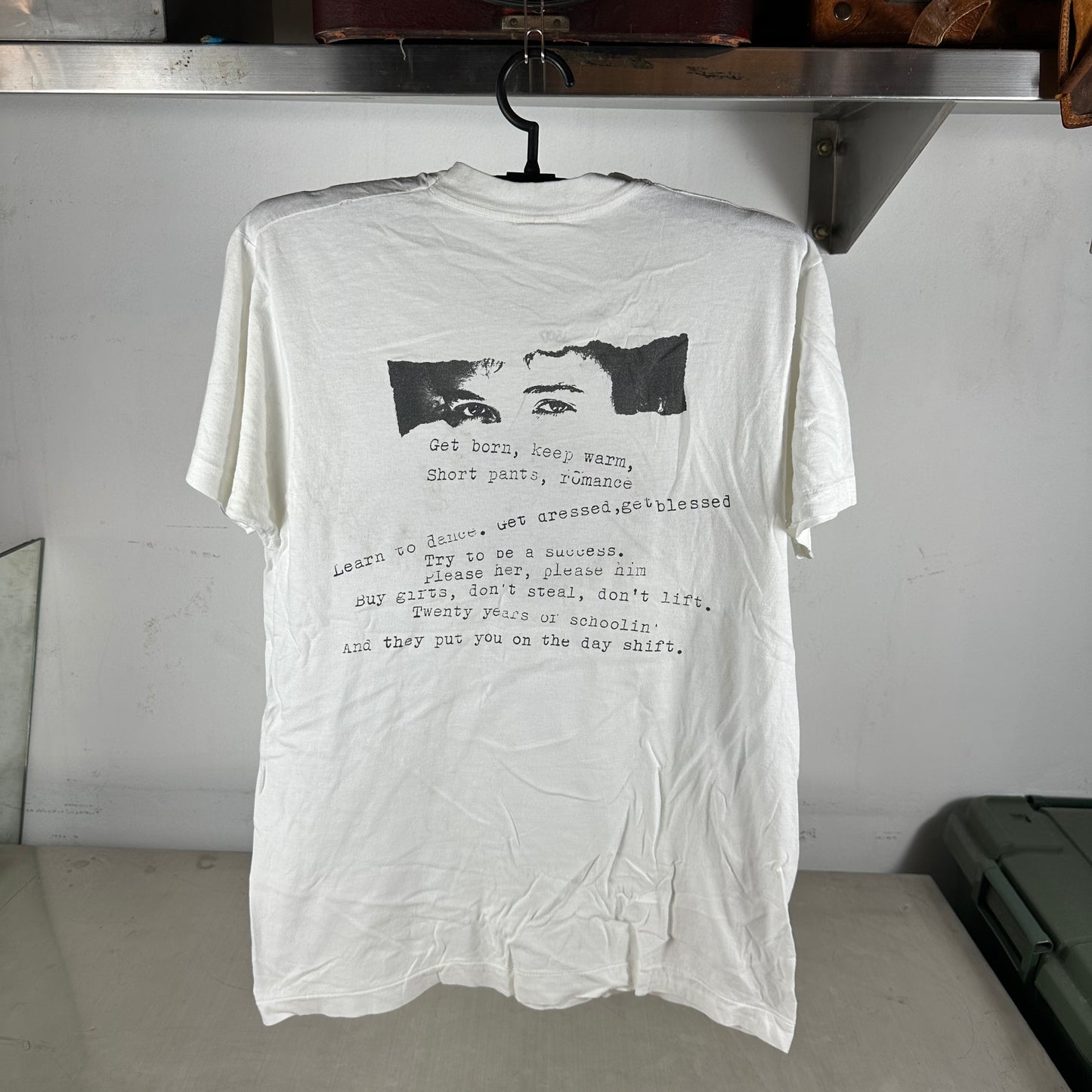 Vintage 1989 Bob Dylan Singer Double Sided Graphic Single Stitch T-Shirt