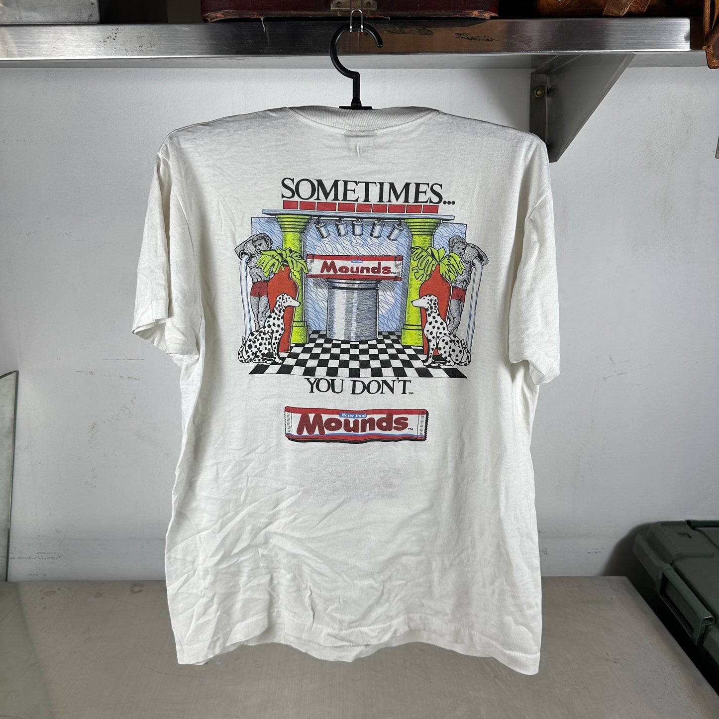 Vintage 1991 Almond Joy Sometimes You Feel Like a Nut Snack Promo Single Stitch T-Shirt