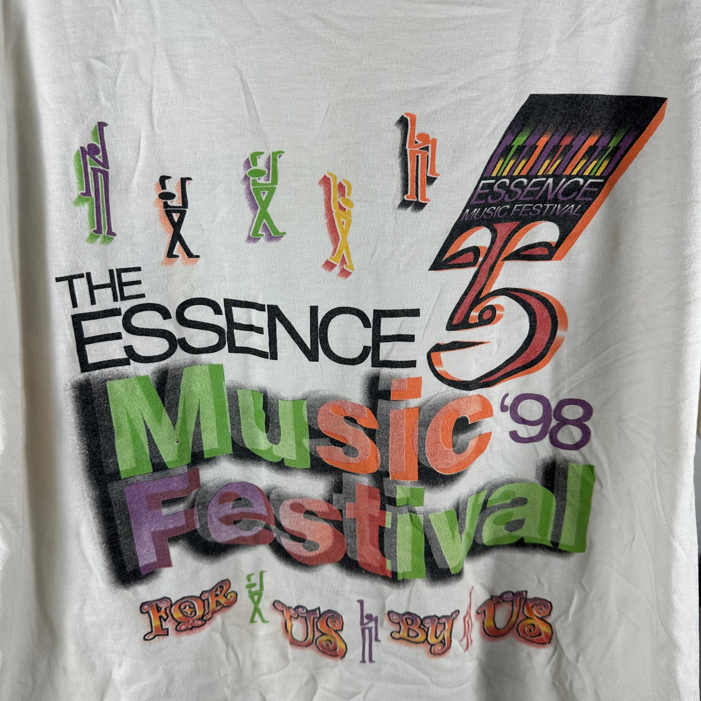 Vintage 1998 D' Angelo Mary J Blige LL Cool J Essence Music Festival Hip Hop Soul T-Shirt