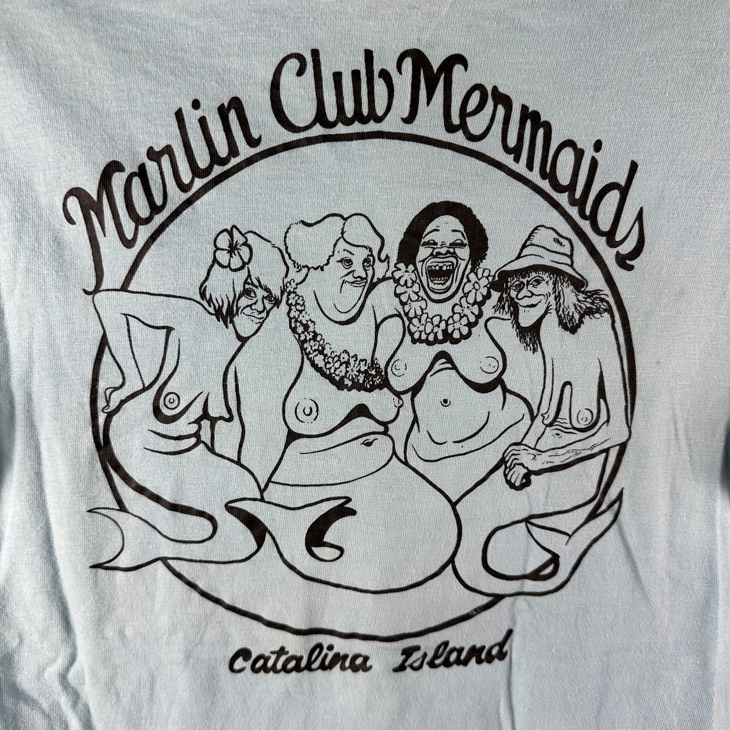 Vintage 70s 80s Marlin Club Mermaids Single Stitch T-Shirt