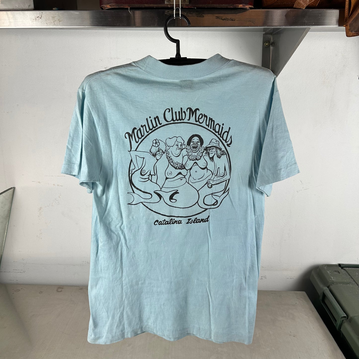 Vintage 70s 80s Marlin Club Mermaids Single Stitch T-Shirt
