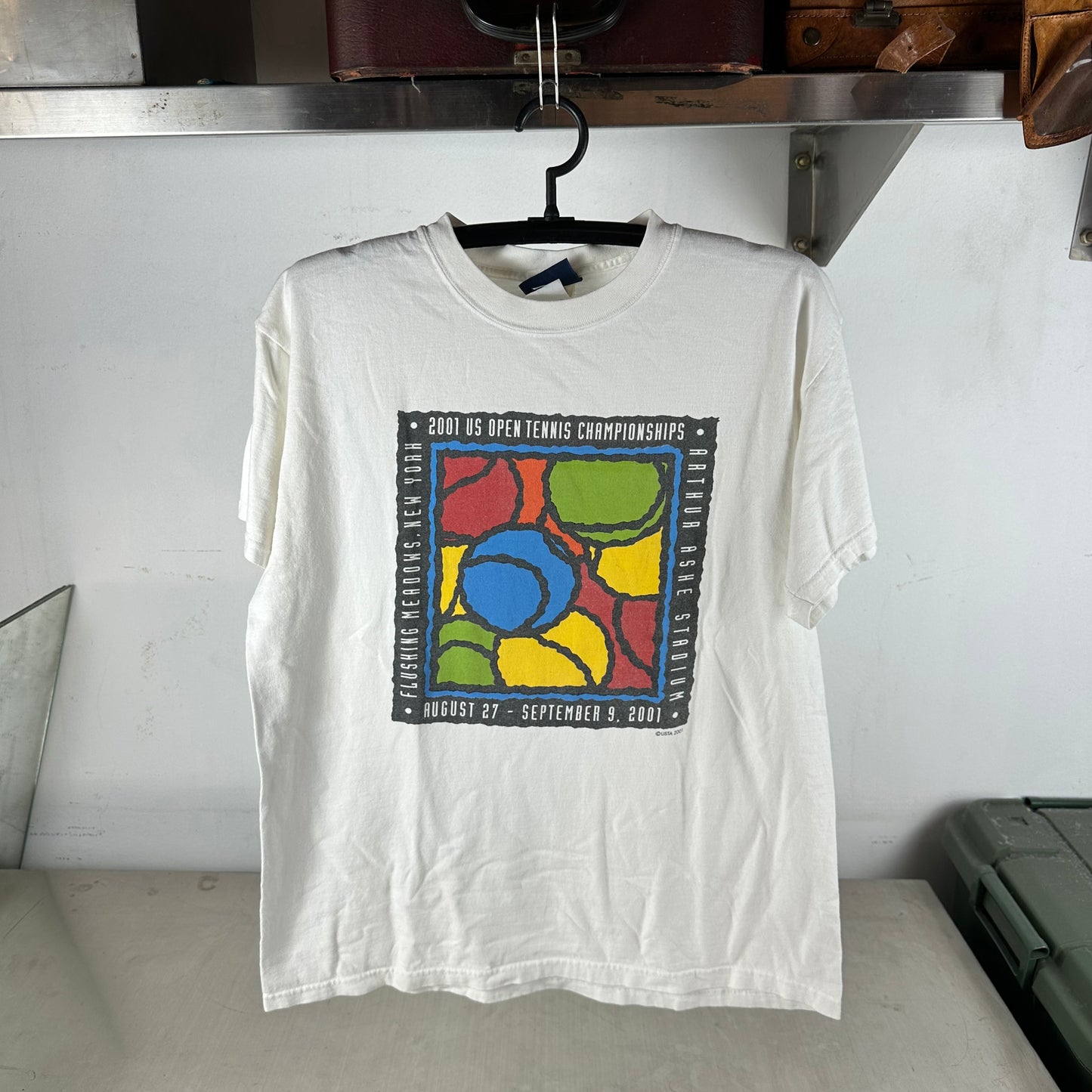 Vintage 2001 US Open Tennis Tournament Flushing New York Graphic T-Shirt