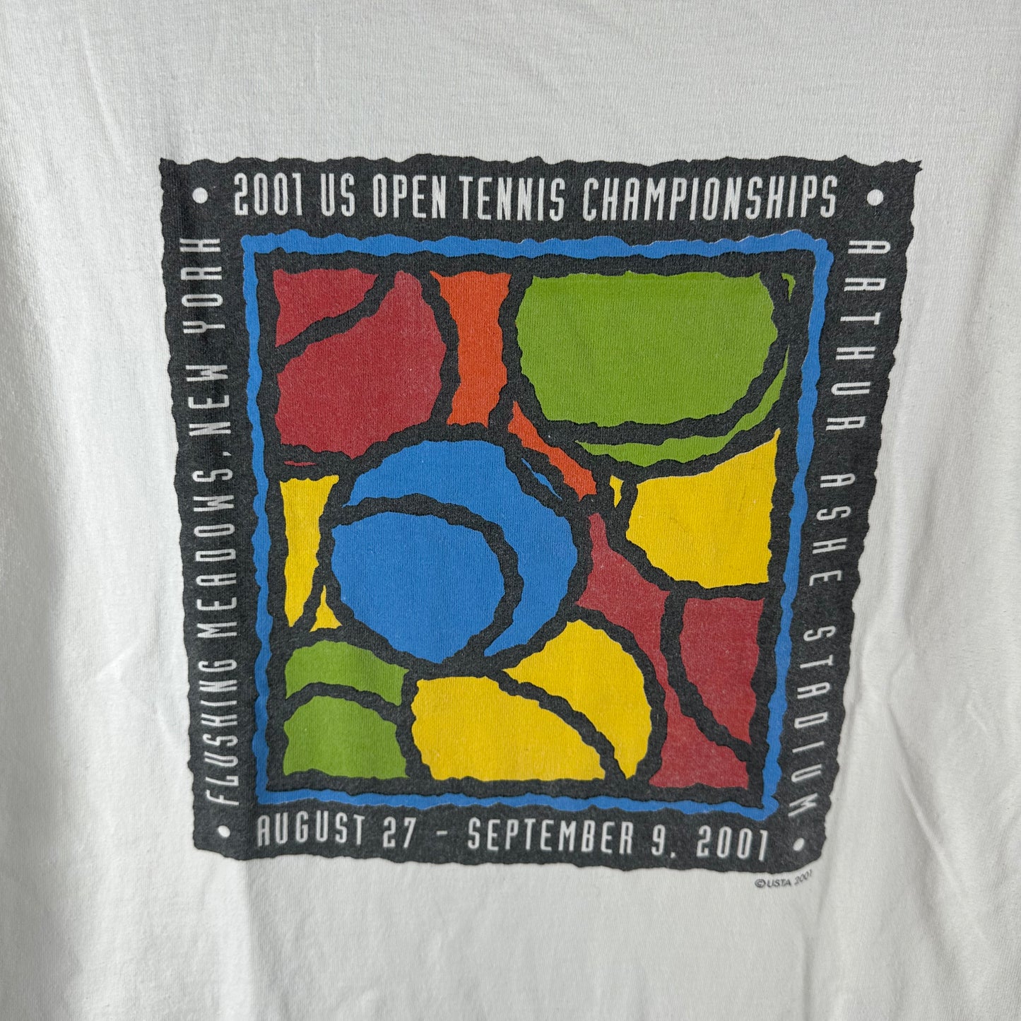 Vintage 2001 US Open Tennis Tournament Flushing New York Graphic T-Shirt