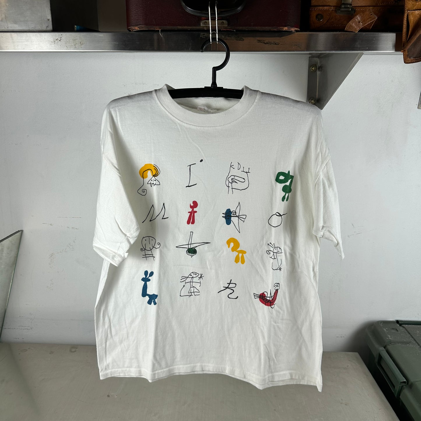 Vintage 90s Joan Miro Abstract Art Graphic T-Shirt