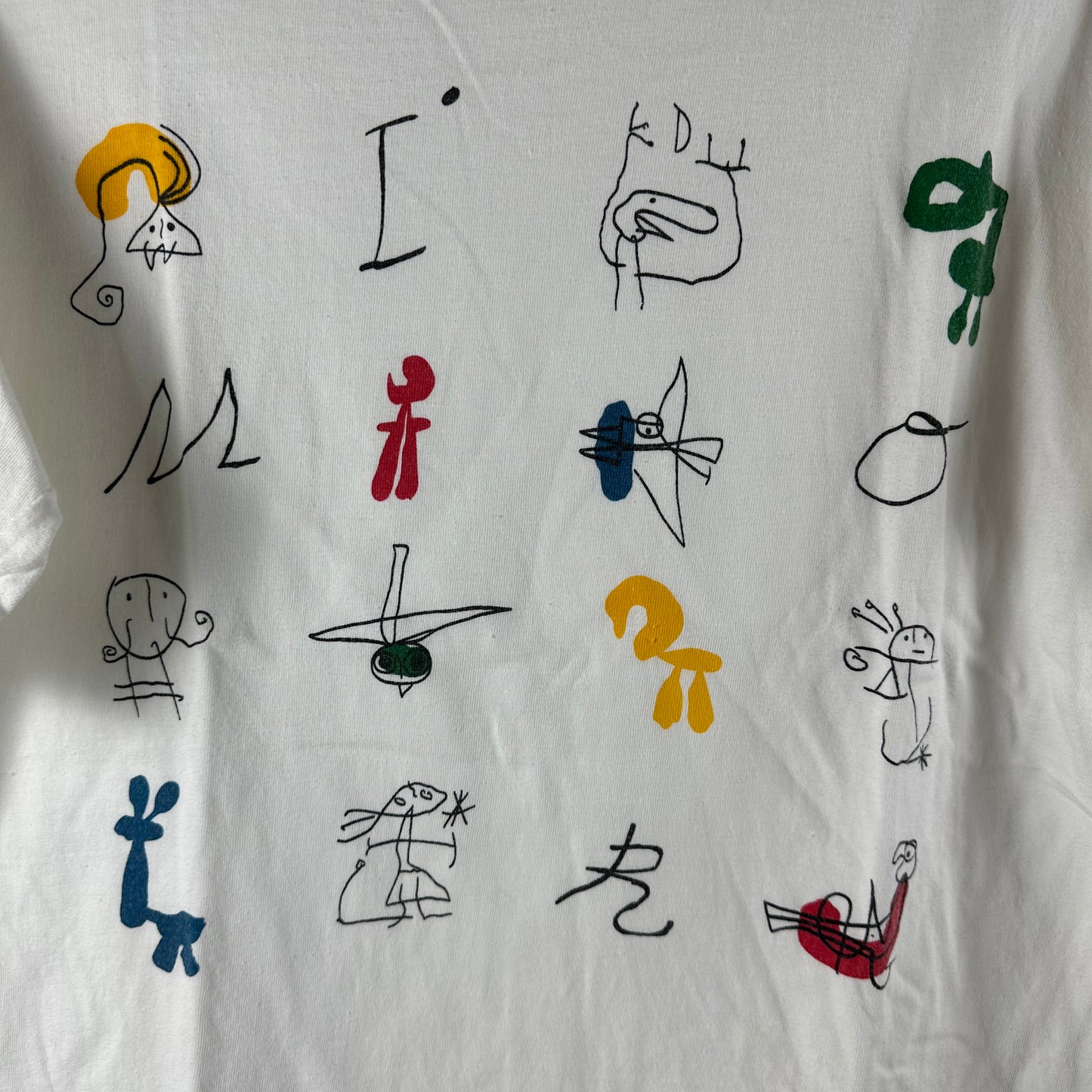 Vintage 90s Joan Miro Abstract Art Graphic T-Shirt