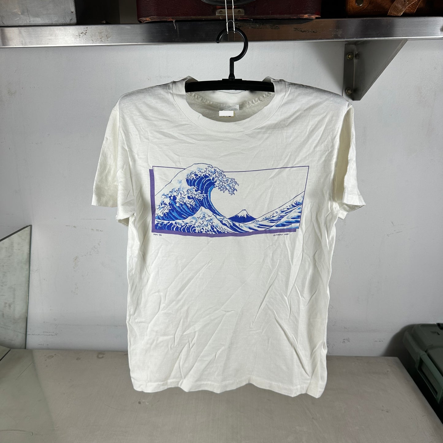 Vintage 1985 Great Wave of Kanagawa Art Single Stitch T-Shirt