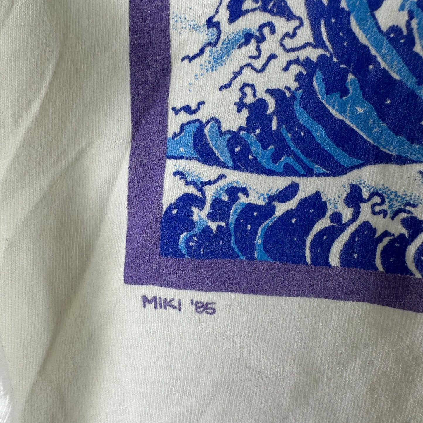 Vintage 1985 Great Wave of Kanagawa Art Single Stitch T-Shirt