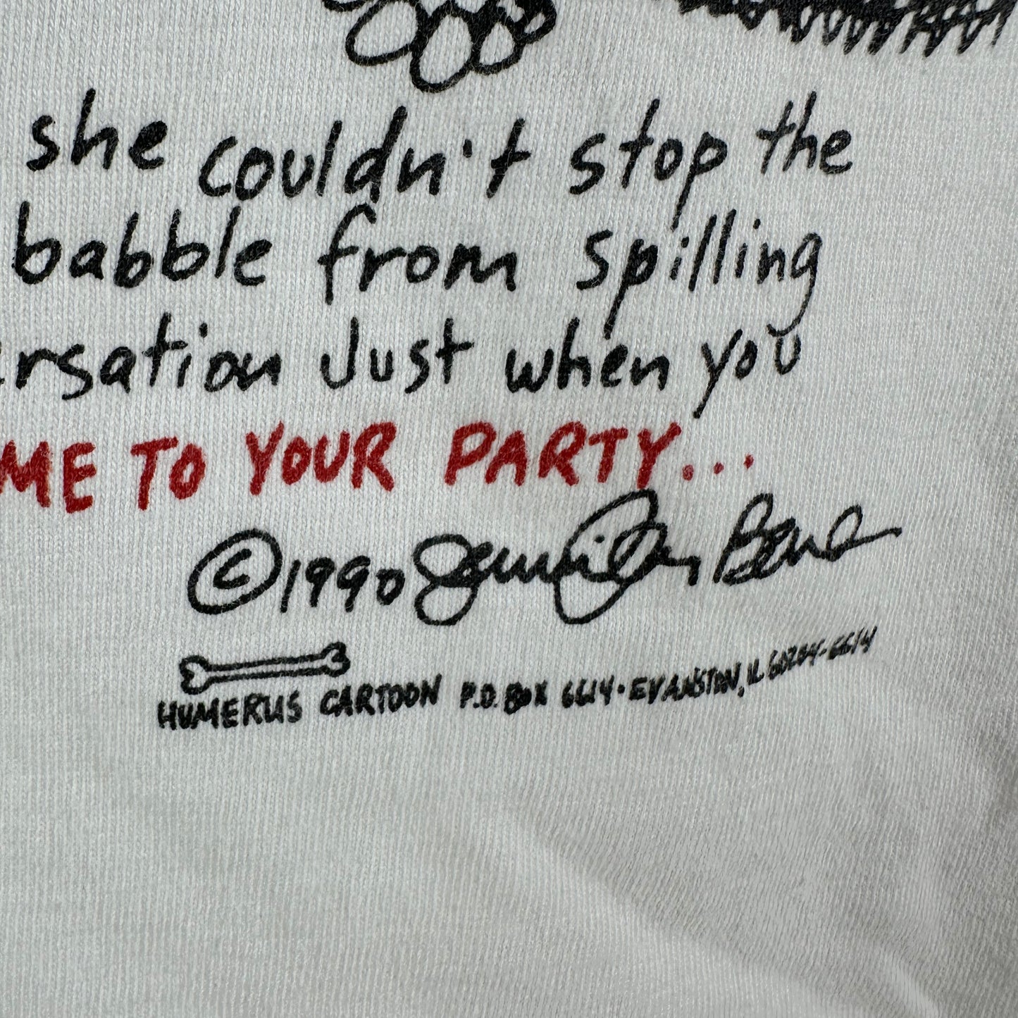 Vintage 1990 Psycho Therapist Humor Graphic Single Stitch T-Shirt