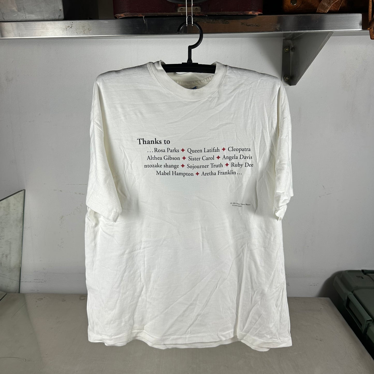 Vintage 1991 Thanks To Influential African American Women History T-Shirt