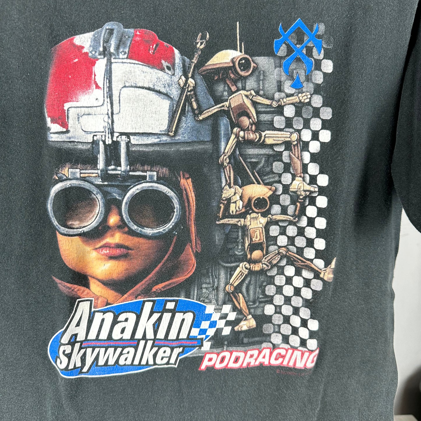 Vintage 90s Anakin Skywalker Star Wars Pod Racing T-Shirt