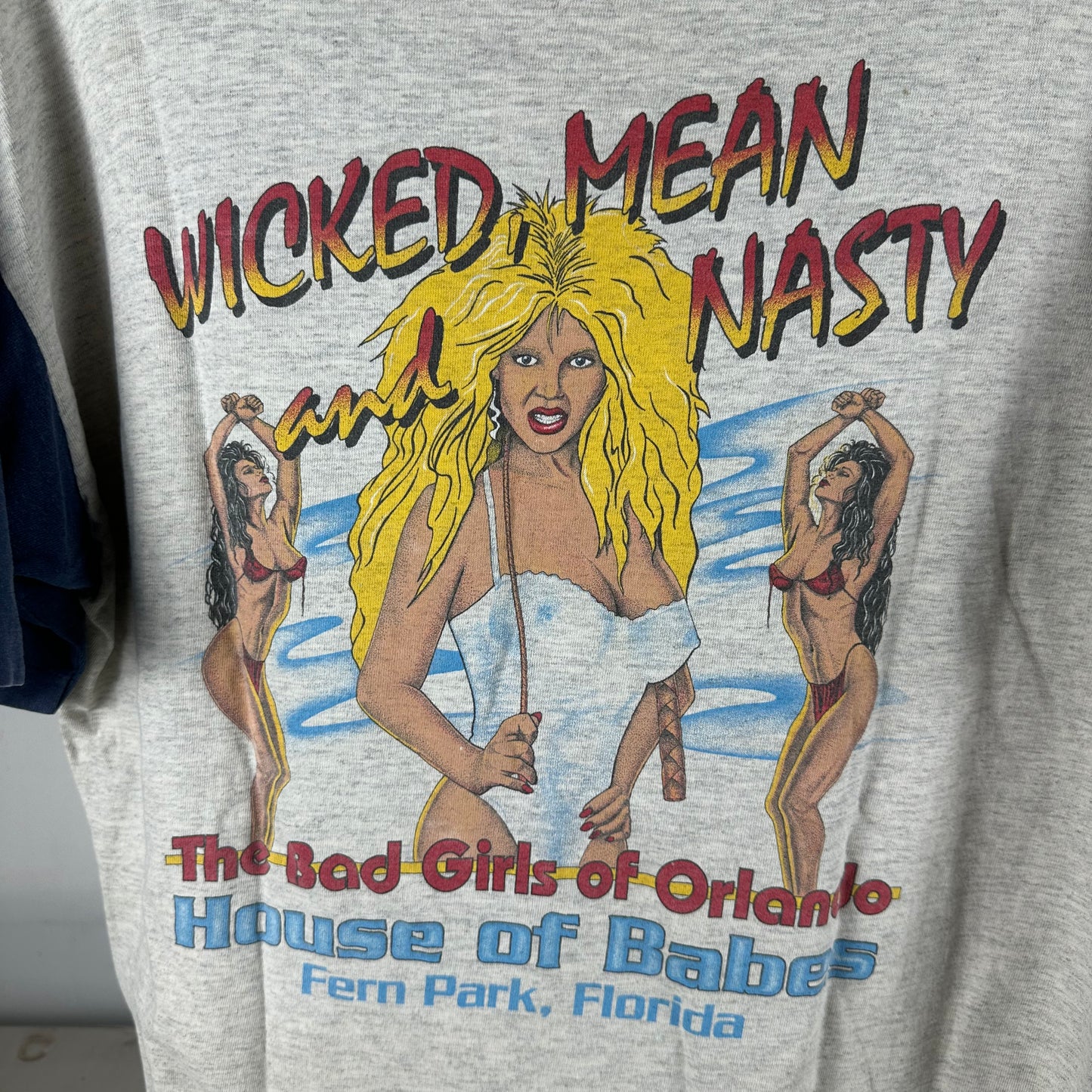 Vintage 90s House of Babes The Bad Girls of Orlando Strip Club Cabaret T-Shirt