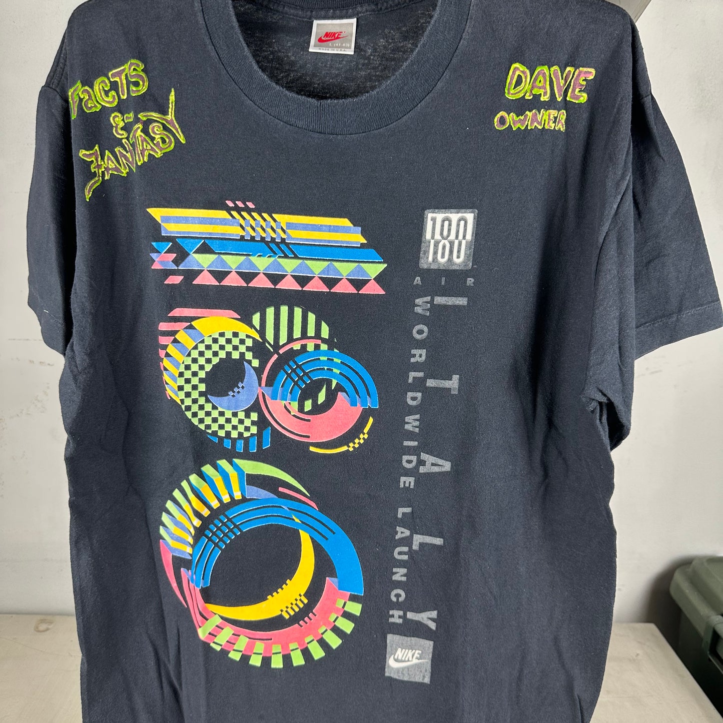 Vintage 90s Nike 180 Air Italy Worldwide Launch Promo Single Stitch T-Shirt