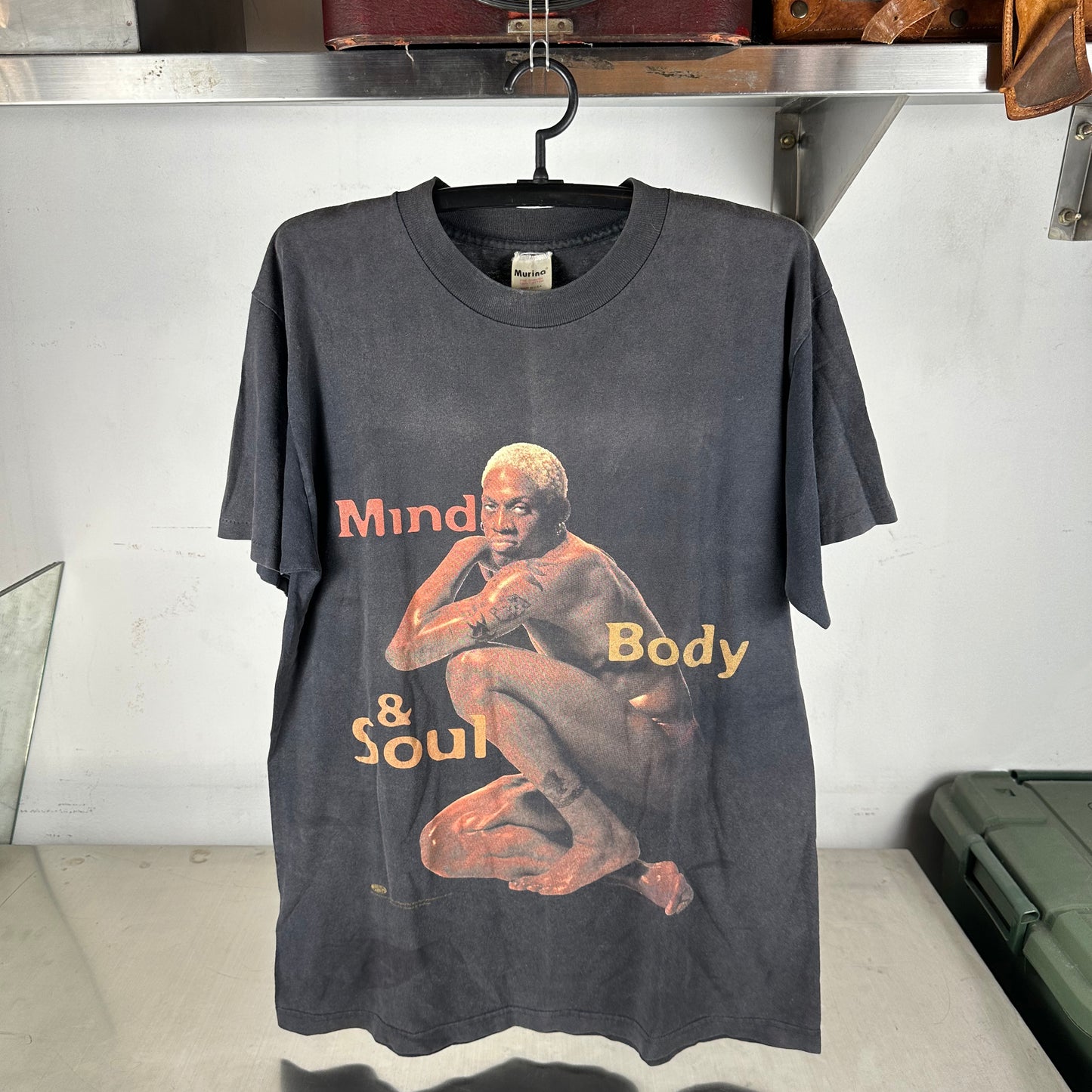 Vintage 1997 Dennis Rodman Mind Body & Soul Graphic T-Shirt