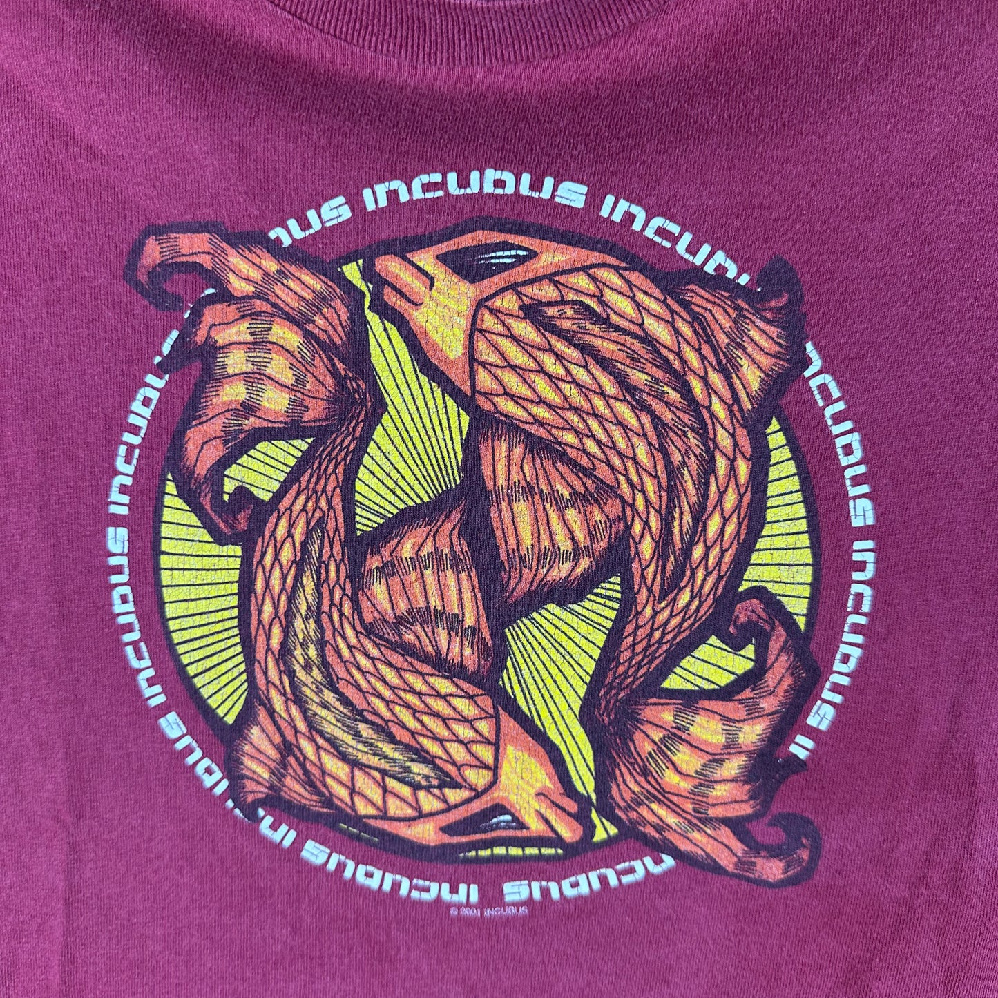 Vintage 2001 Incubus Morning View Koi Fish Tour Concert T-Shirt
