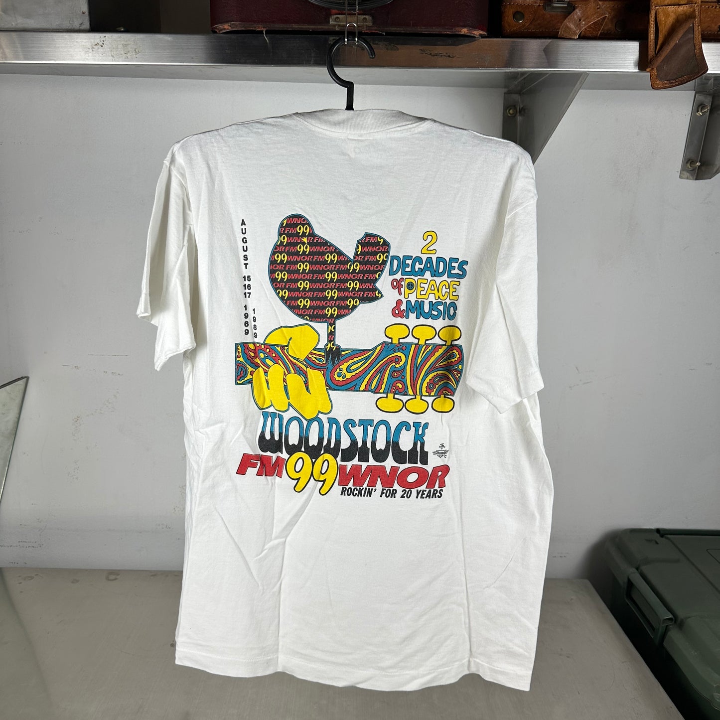 Vintage 90s Woodstock Music Festival FM99 WNOR Promo Single Stitch T-Shirt