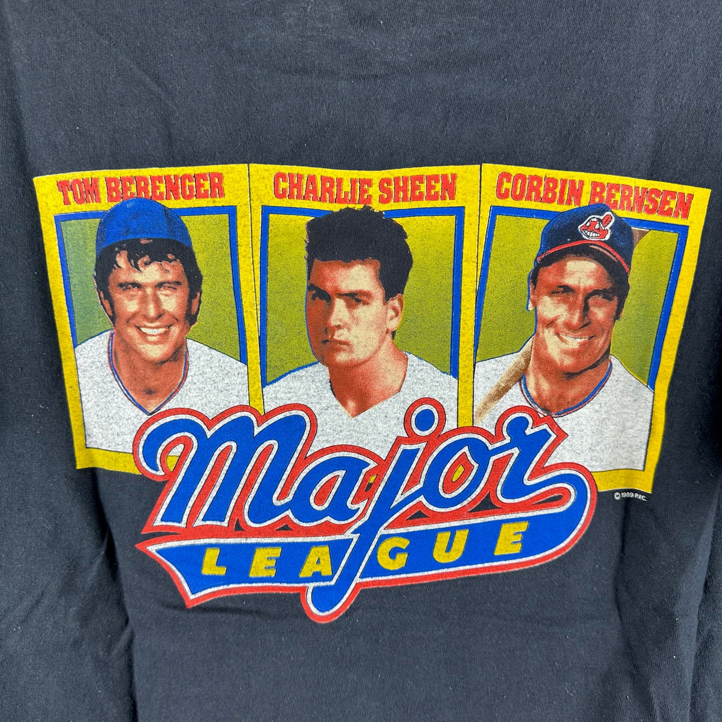 Vintage 1989 Major League Charlie Sheen Movie Promo Single Stitch T-Shirt