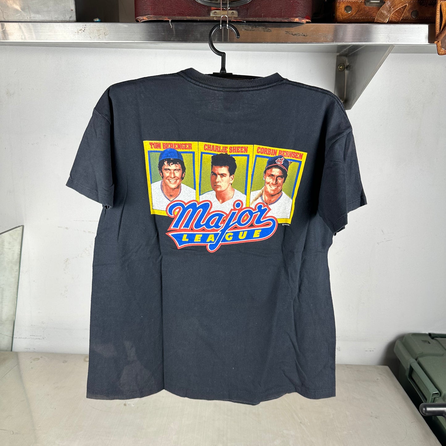Vintage 1989 Major League Charlie Sheen Movie Promo Single Stitch T-Shirt