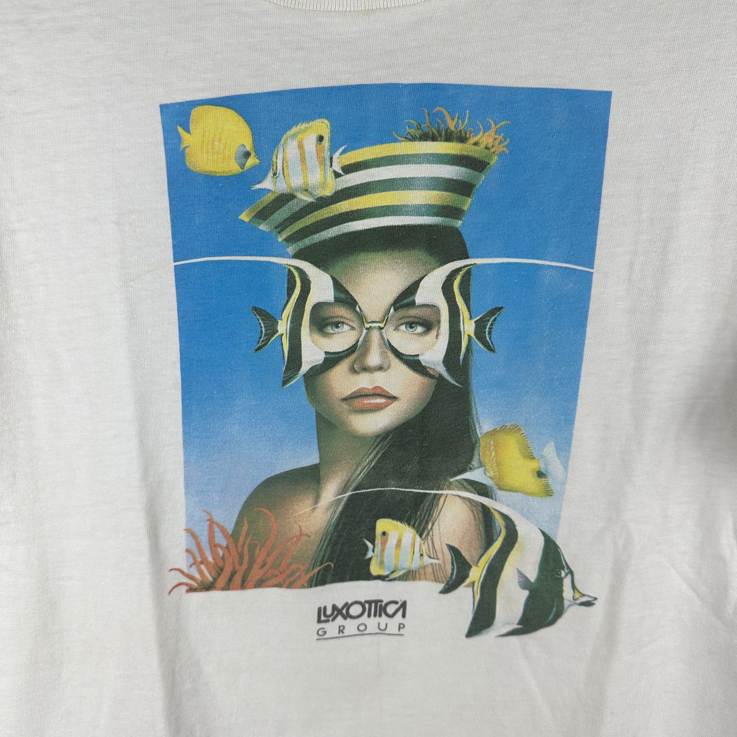 Vintage 90s Luxottica Group Glasses Promo Single Stitch T-Shirt