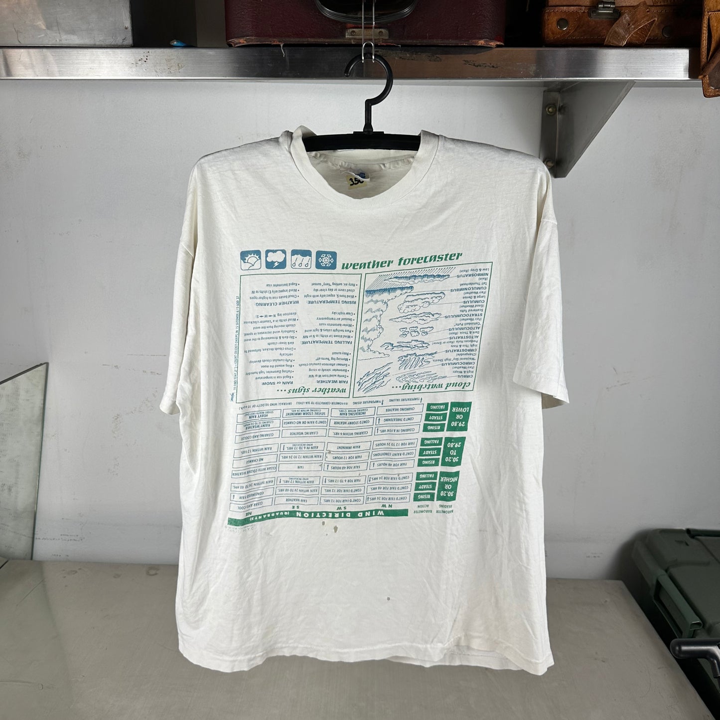 Vintage 1992 Weather Forecaster Graphic Single Stitch T-Shirt