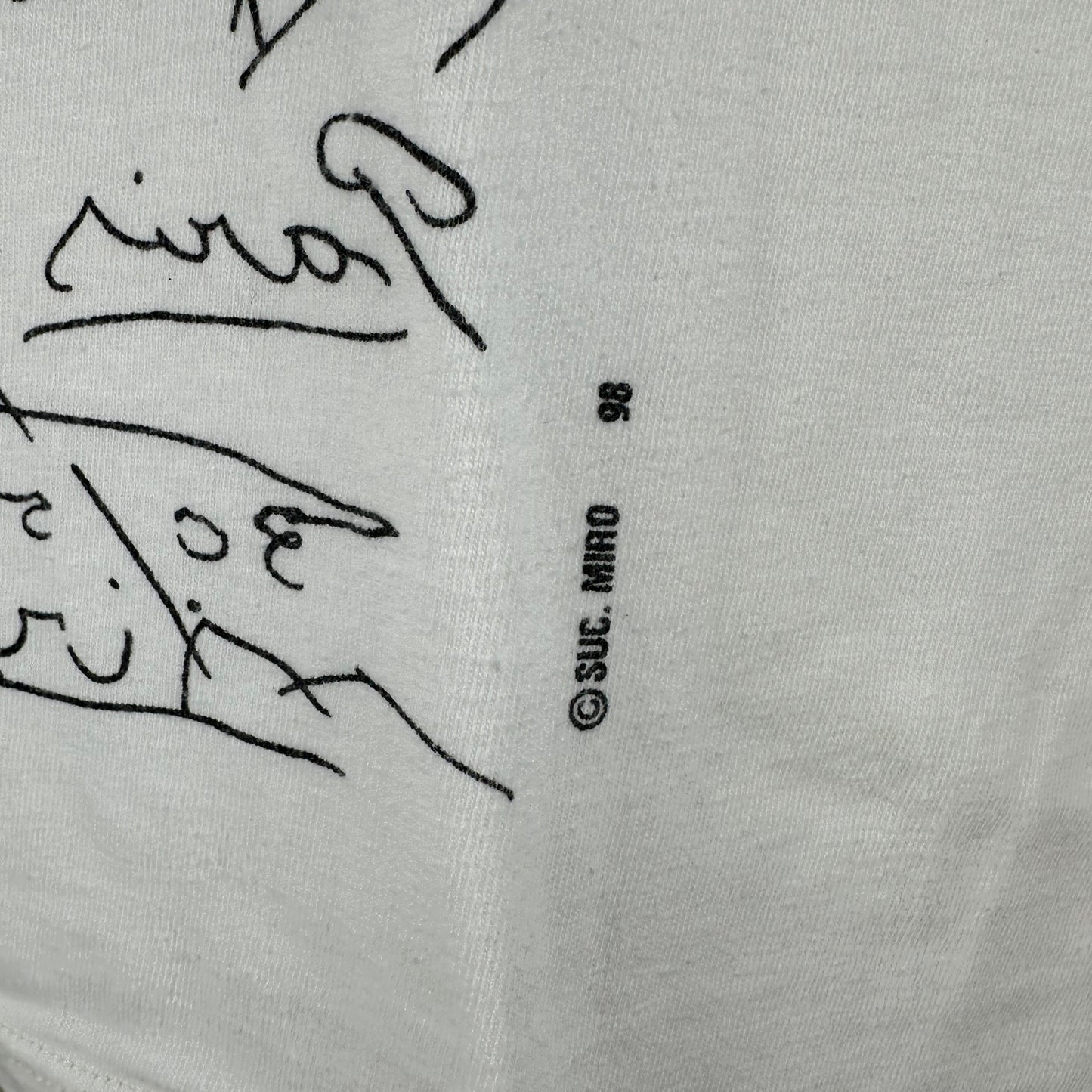 Vintage 1998 Joan Miro Abstract Artwork Graphic T-Shirt
