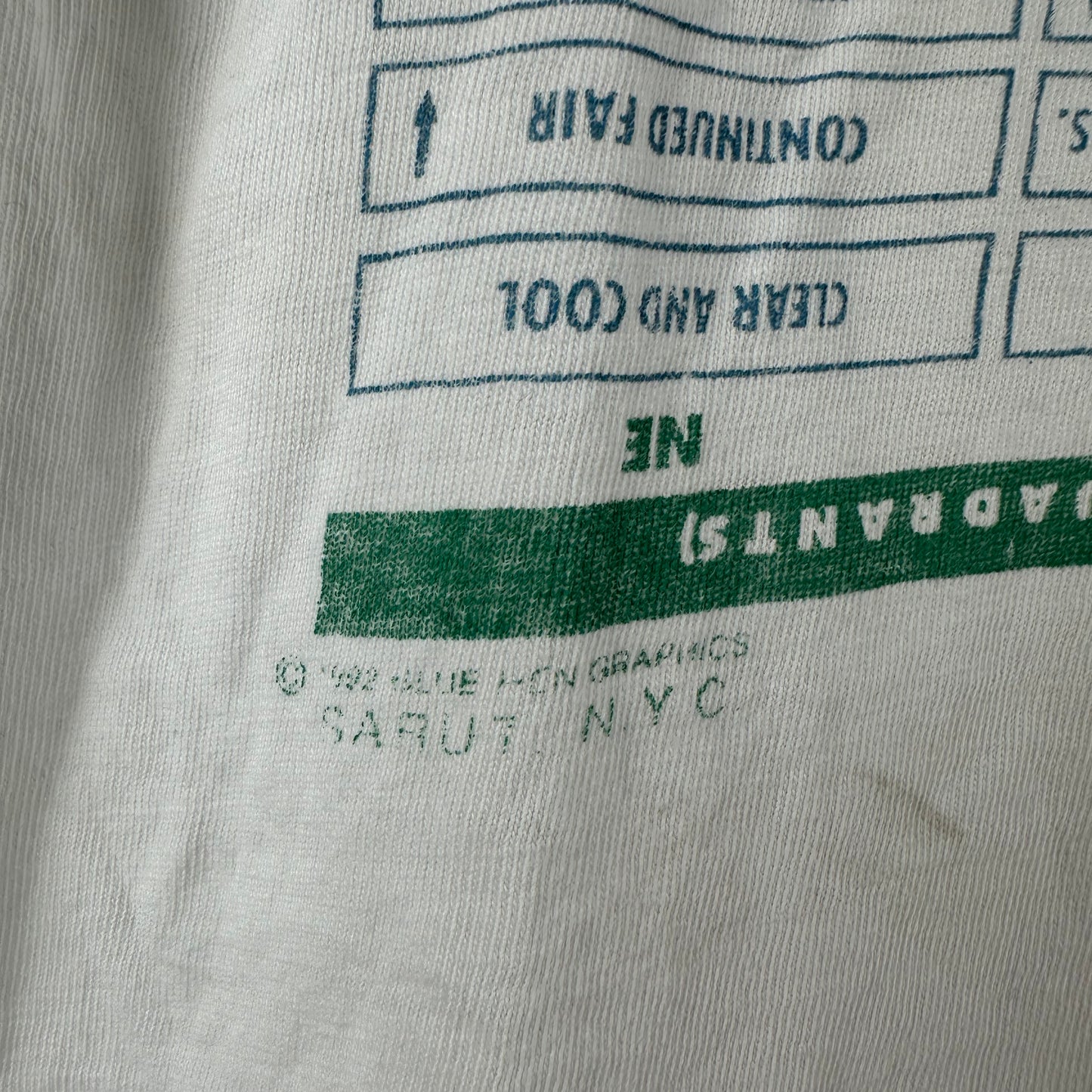 Vintage 1992 Weather Forecaster Graphic Single Stitch T-Shirt