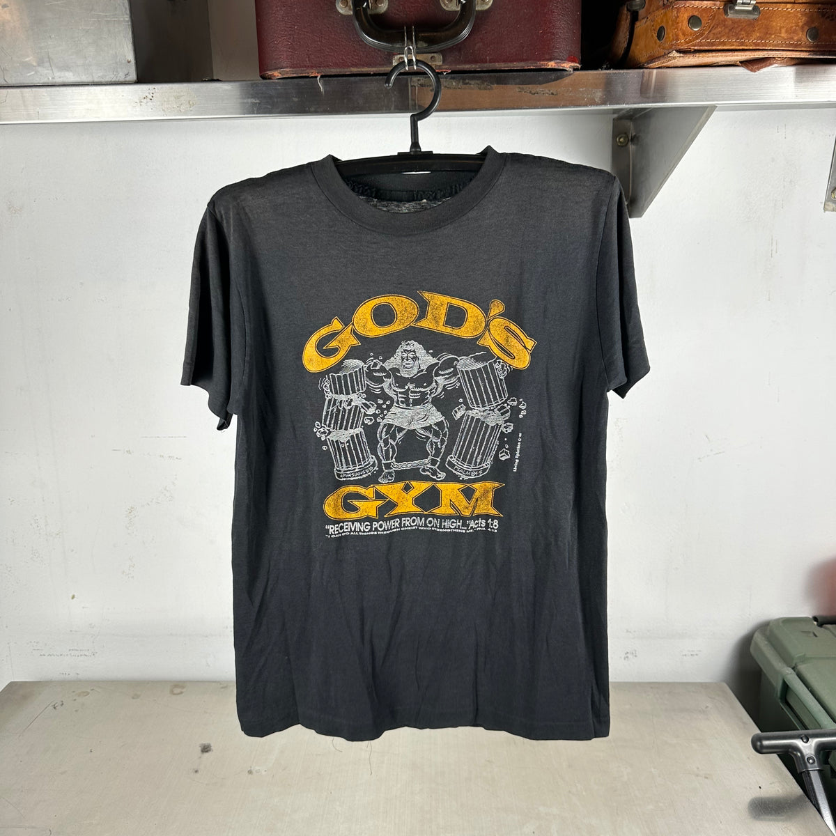 Vintage 80s God's Gym Living Epistles Religious Graphic Single Stitch T-shirt