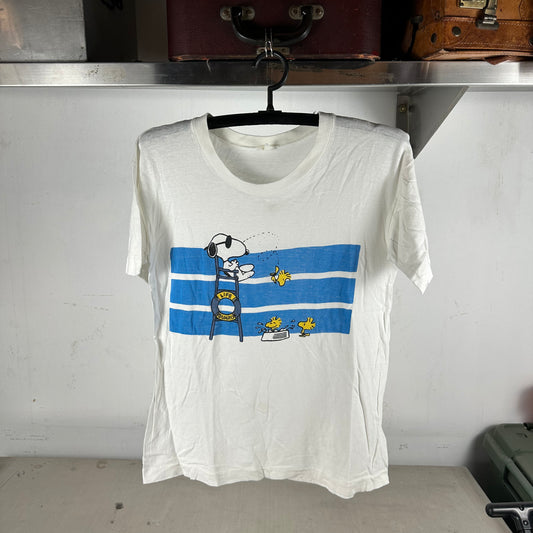Vintage 80s 90s Snoopy Life Guard Cartoon Graphic Single Stitch T-shirt