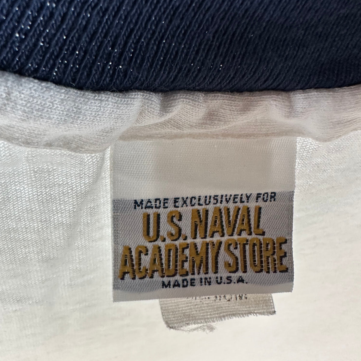 Vintage 90s US Naval Academy Ringer Graphic Single Stitch T-shirt