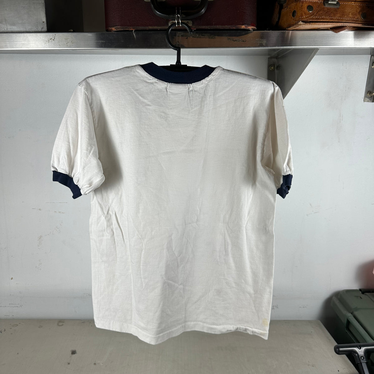 Vintage 90s US Naval Academy Ringer Graphic Single Stitch T-shirt