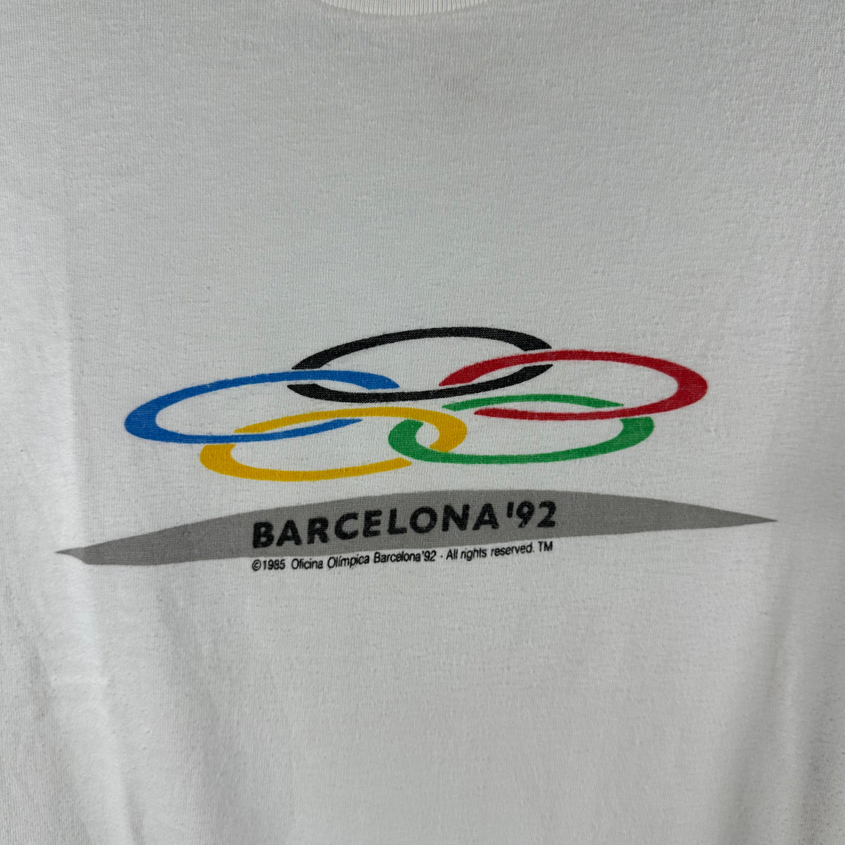 Vintage 1992 Barcelona Olympics Logo Graphic Single Stitch T-shirt