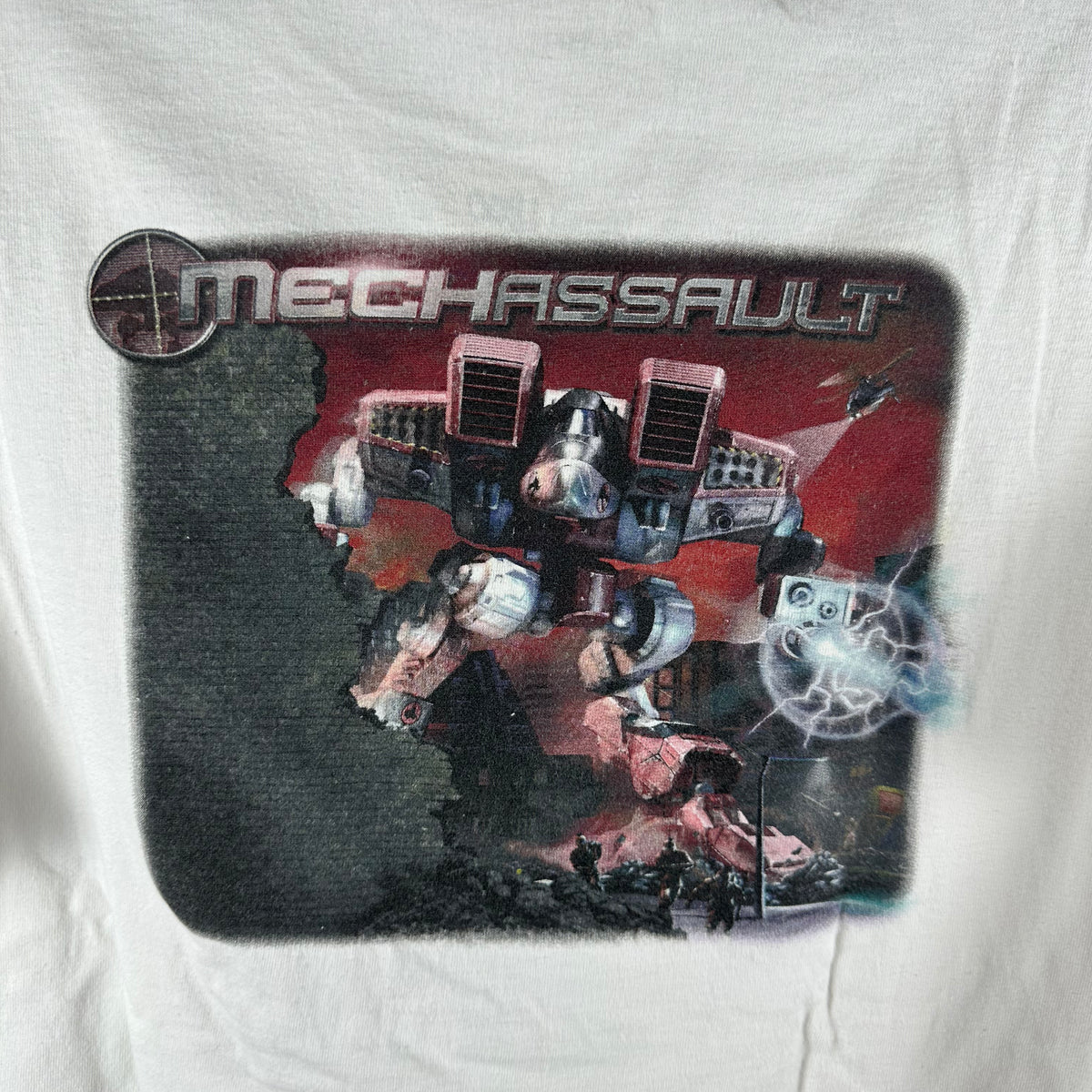 Vintage 2002 MechAssault Xbox Video Game Promo Graphic T-shirt