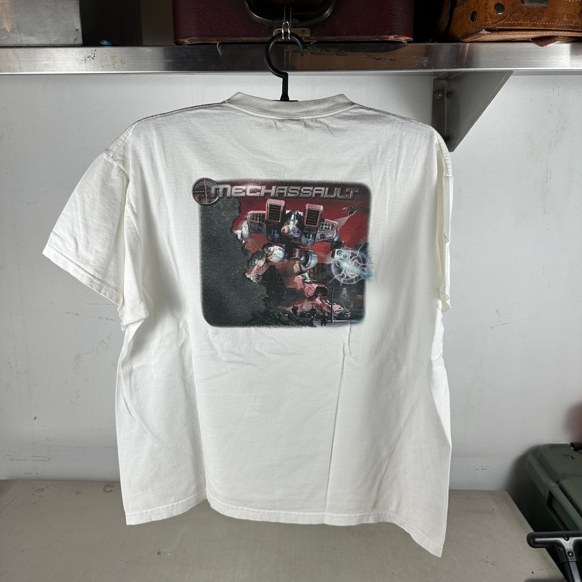 Vintage 2002 MechAssault Xbox Video Game Promo Graphic T-shirt