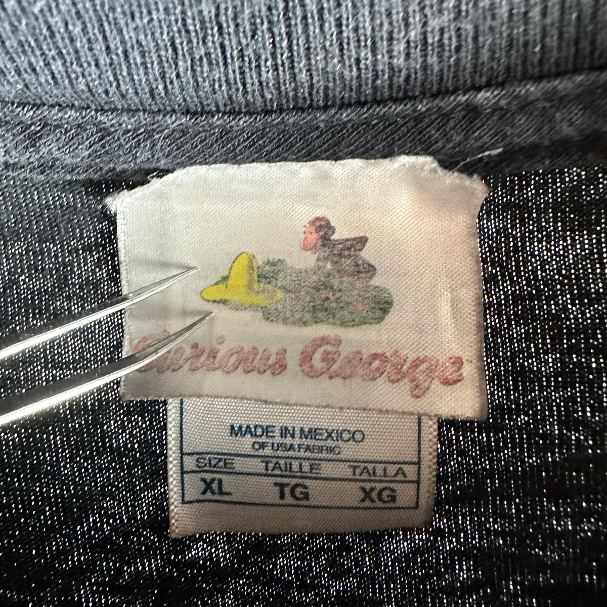 Vintage 90s Curious George Monkey Houston, We Have a Monkey Cartoon Graphic T-shirt
