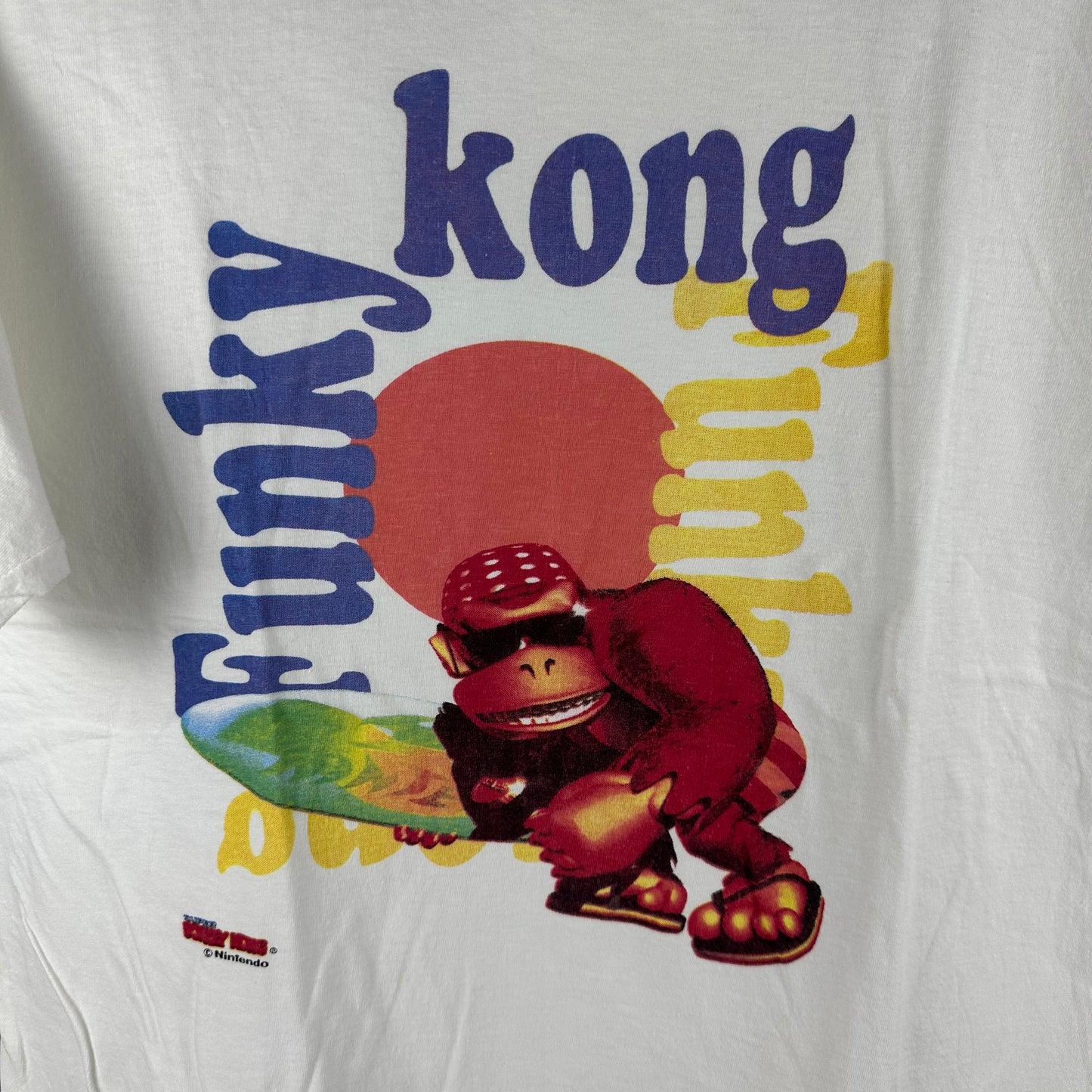 Vintage 90s Nintendo Donkey Kong Funky Kong Video Game Single Stitch T-Shirt
