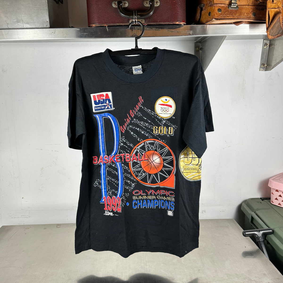 Vintage 1992 USA Basketball Olympic Dream Team Salem Sportswear T-shirt