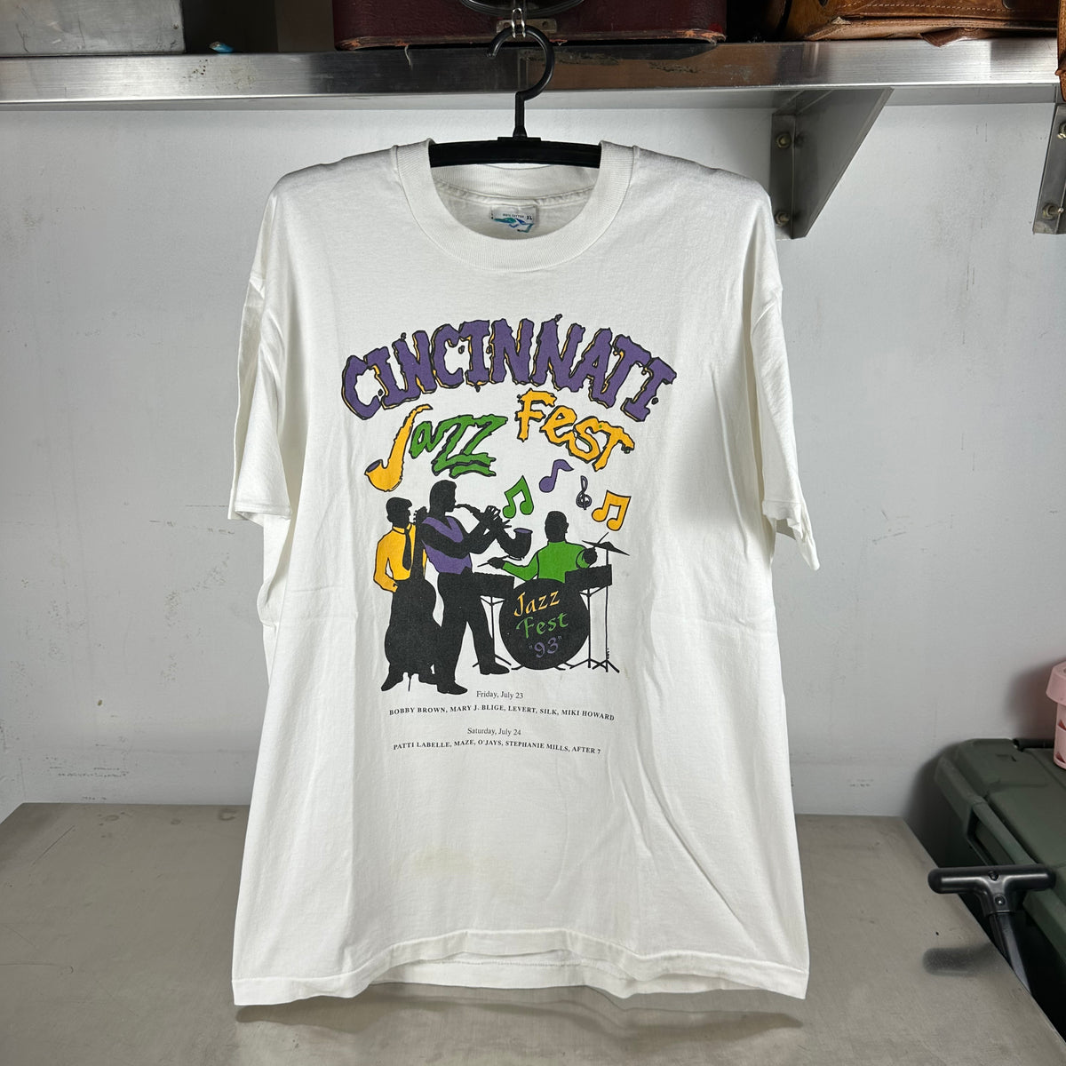 Vintage 1993 Cincinnati Jazz Fest Bobby Brown Mary J Blige Patti Labelle T-shirt