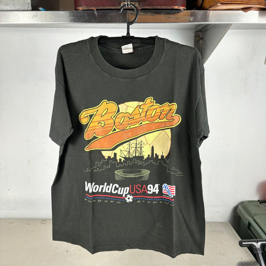Vintage 1994 USA FIFA Soccer World Cup Boston Graphic Single Stitch T-shirt