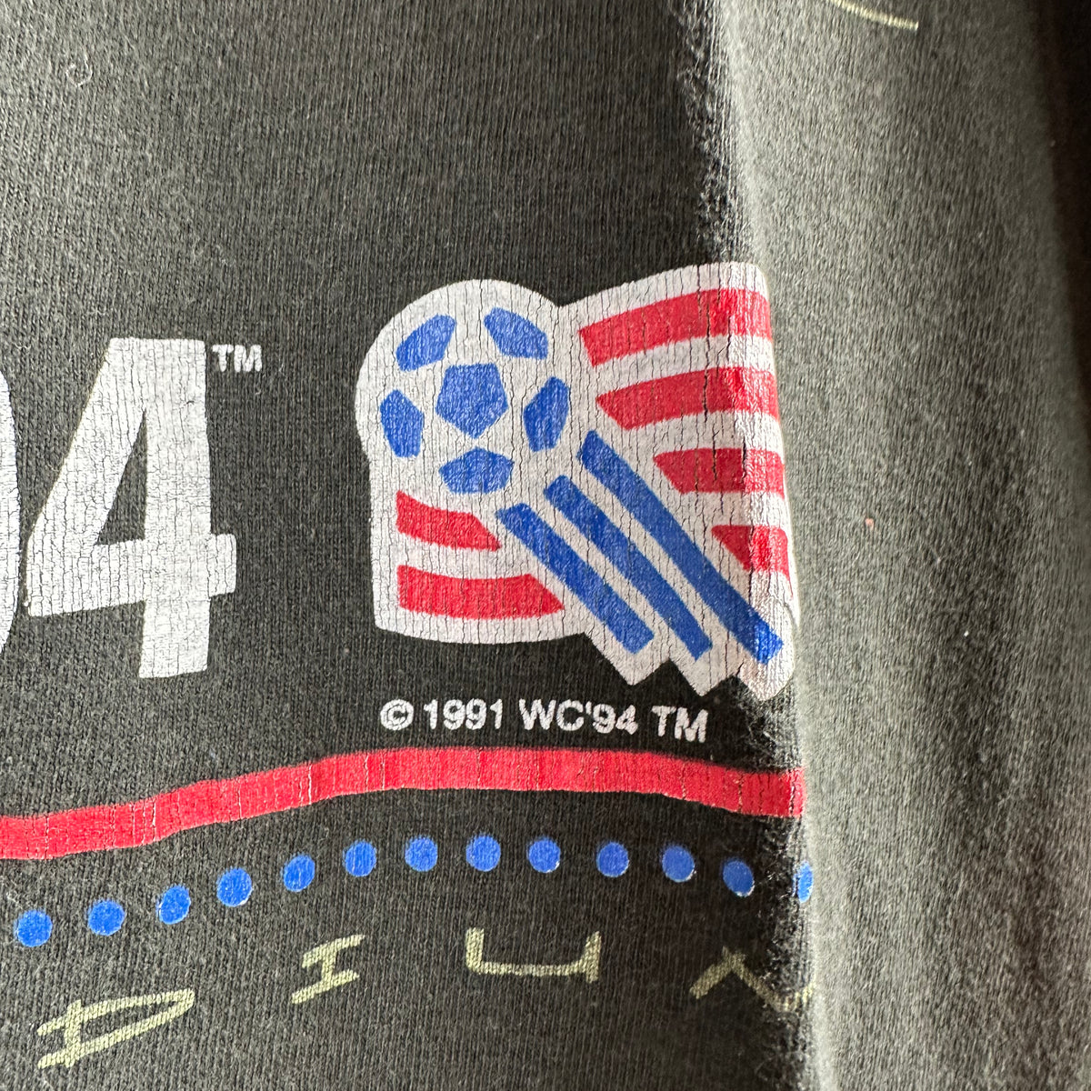 Vintage 1994 USA FIFA Soccer World Cup Boston Graphic Single Stitch T-shirt