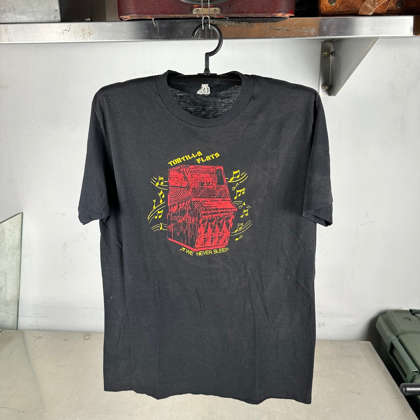 Vintage 80s 90s Tortilla Flats We Never Sleep Single Stitch T-Shirt
