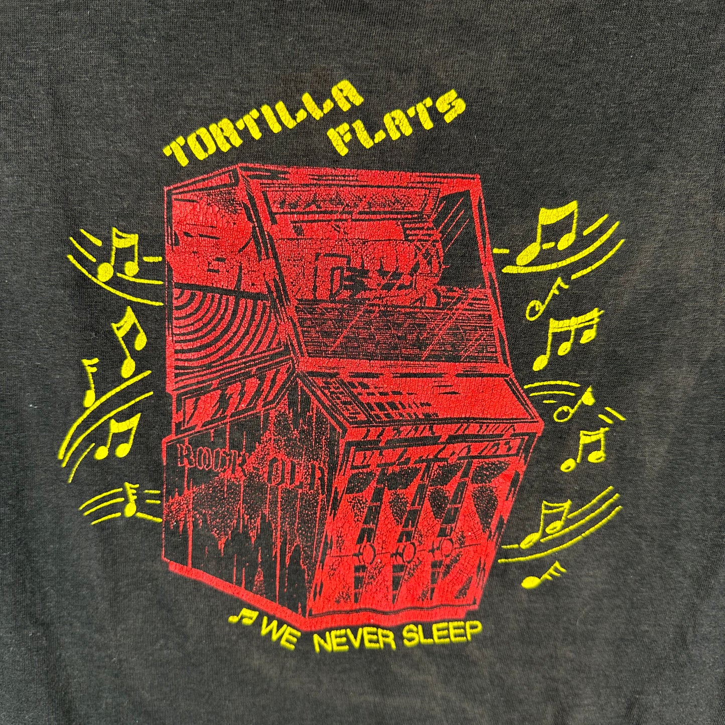 Vintage 80s 90s Tortilla Flats We Never Sleep Single Stitch T-Shirt