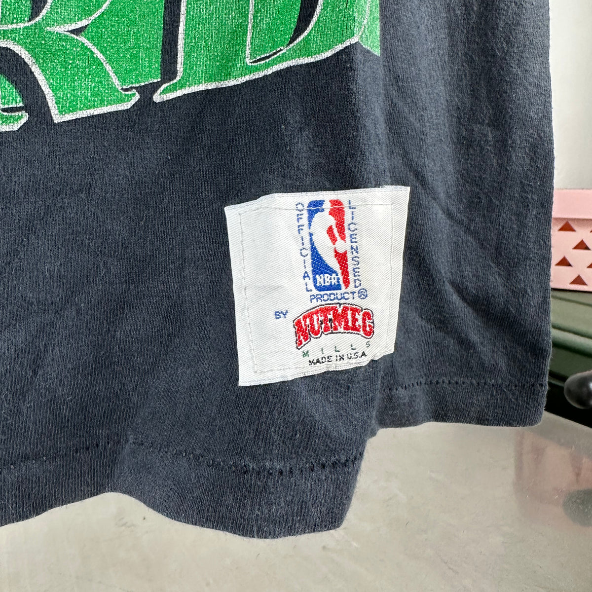 Vintage 90s Larry Bird Boston Celtics NBA Nutmeg Single Stitch T-shirt