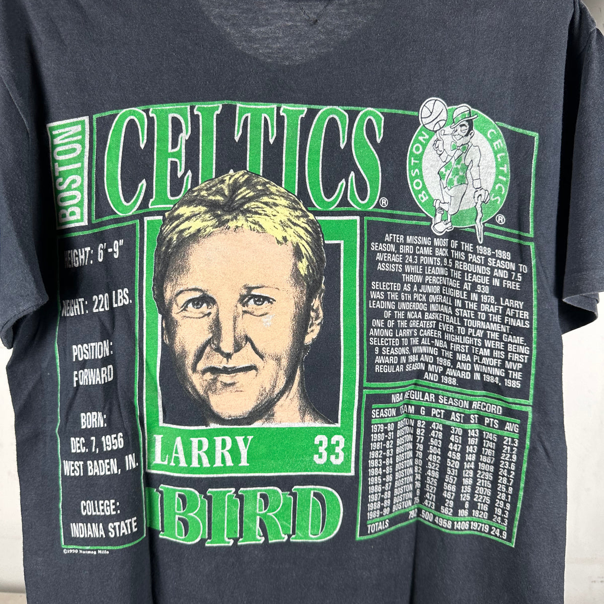 Vintage 90s Larry Bird Boston Celtics NBA Nutmeg Single Stitch T-shirt