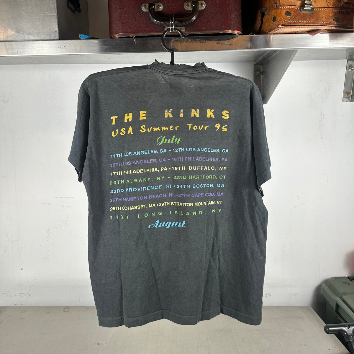 Vintage 90s The Kinks USA Summer Tour Concert Single Stitch T-shirt