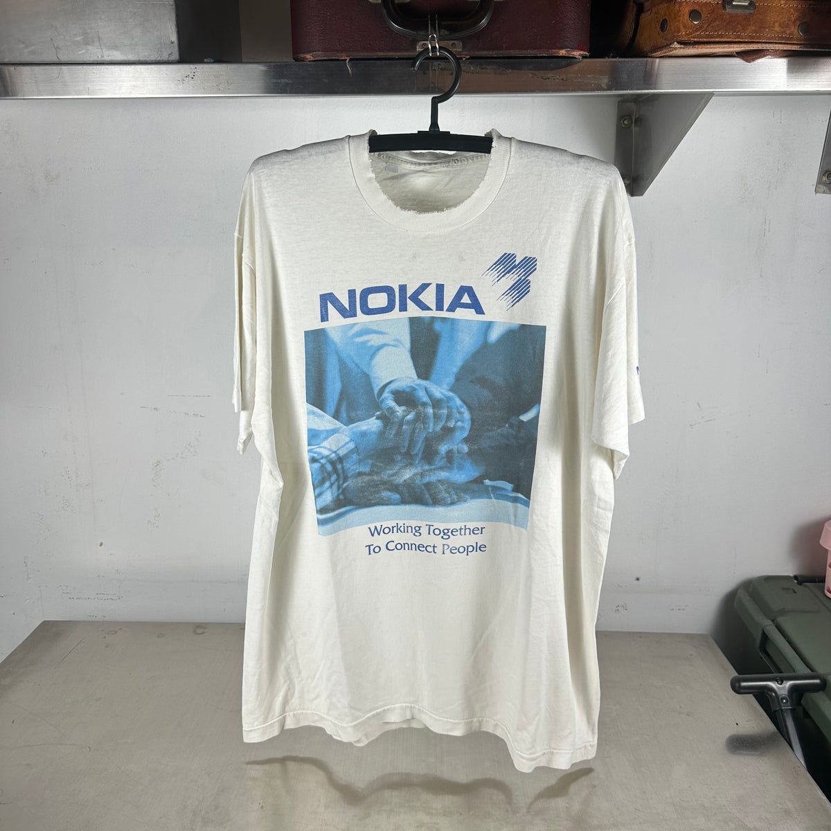 Vintage 90s Nokia Working Together to Connect People Promo Single Stitch T-shirt