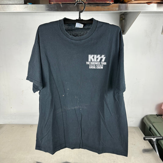 Vintage 2000 Kiss The Farewell Tour Local Crew Single Stitch T-shirt