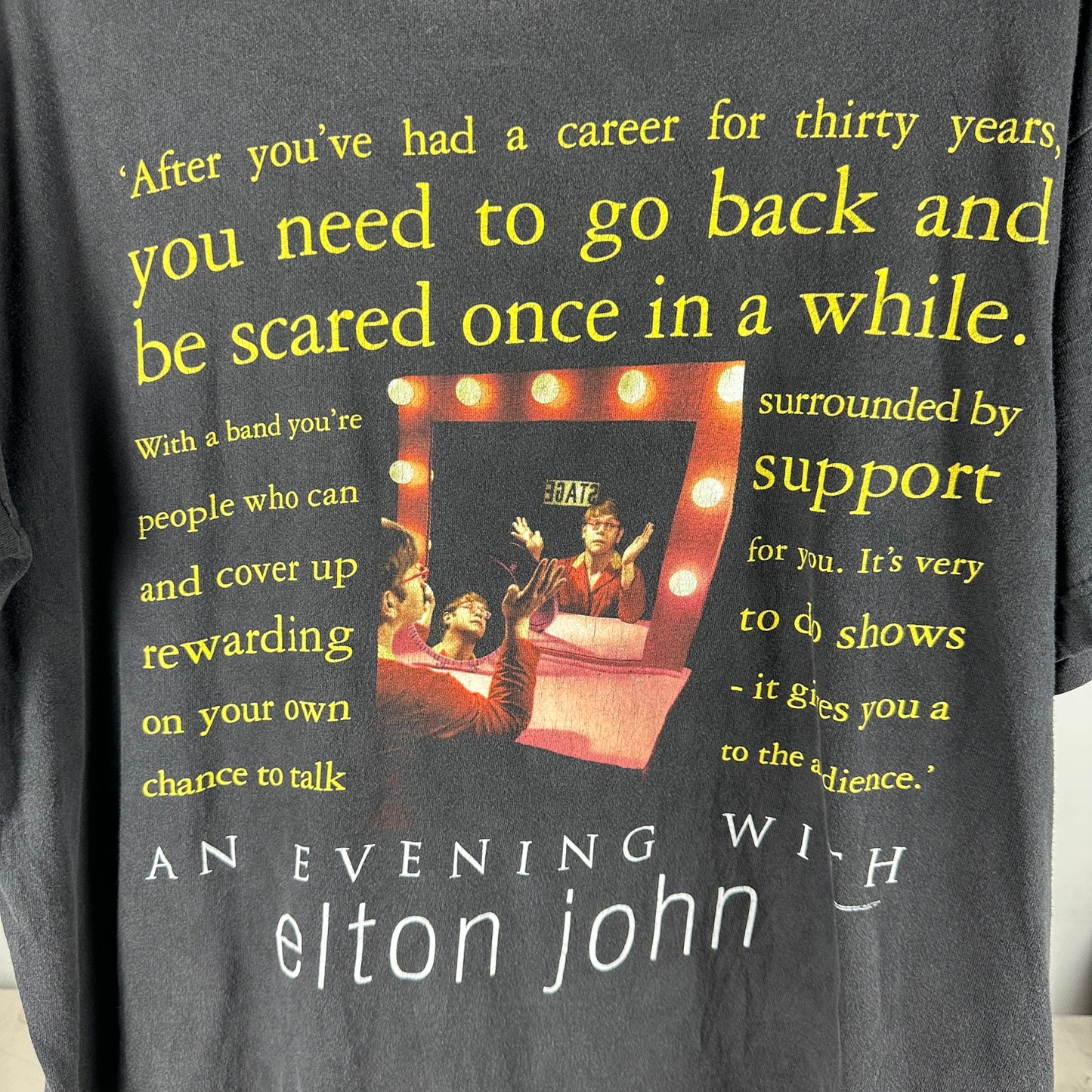 Vintage 90s An Evening with Elton John Tour Concert T-Shirt