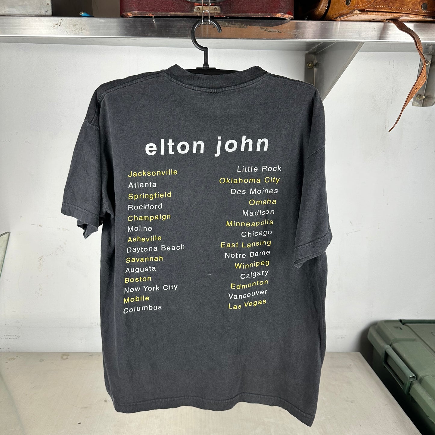 Vintage 90s An Evening with Elton John Tour Concert T-Shirt
